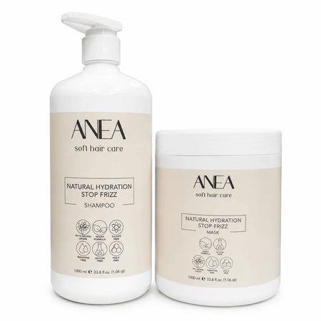 Anea - Kit Natural Hydration Stop Frizz (Shampoing 1L + Masque 1KG)