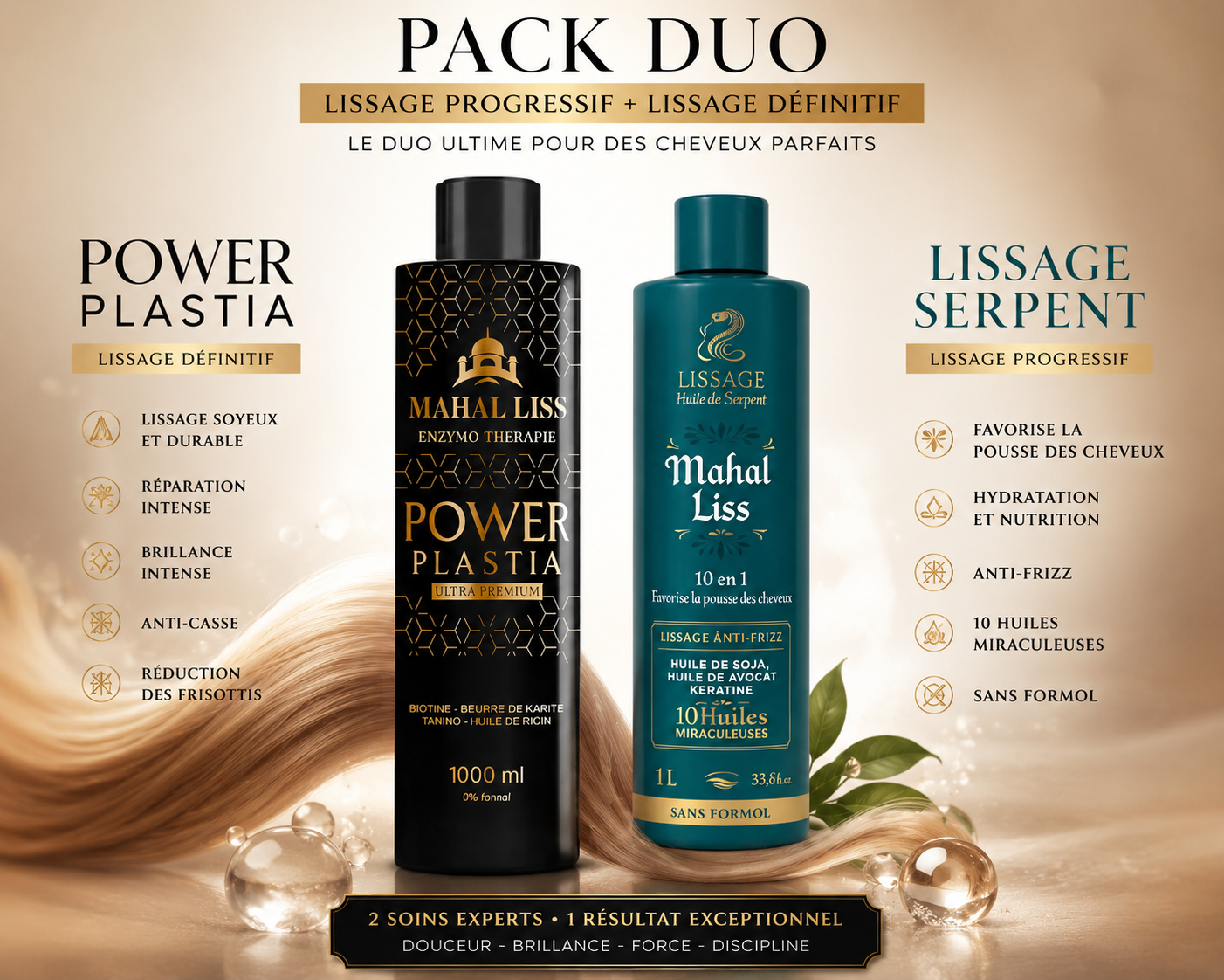 Pack Duo Lissages Professionnels – Progressif + Définitif
